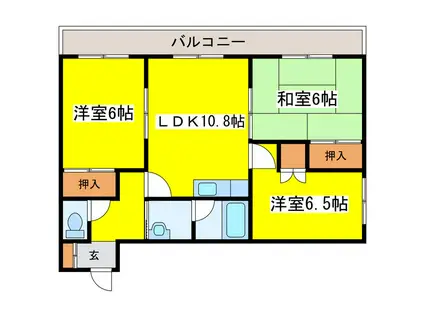 ウエストビレッジ118(3LDK/1階)の間取り写真