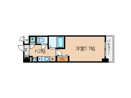 STATIONCOURT ノース(1K/9階)の間取り写真