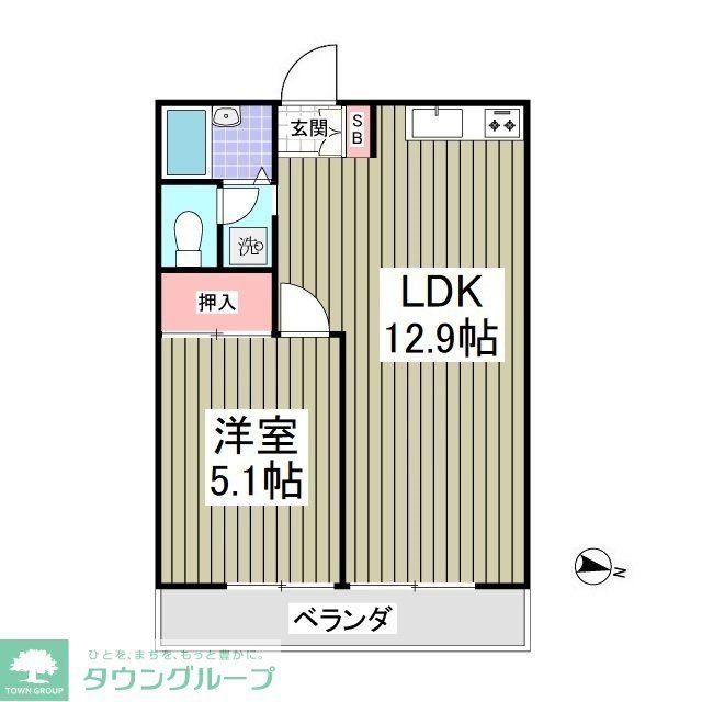 IZUMIX・2B(1LDK/1階)の間取り写真