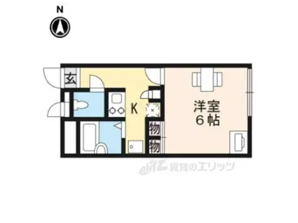 レオパレススナッグ ビラ(1K/1階)の間取り写真