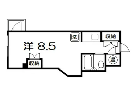 アリオーソビル(ワンルーム/5階)の間取り写真