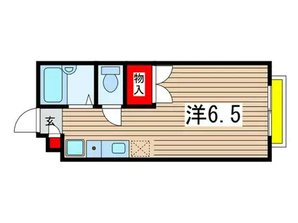 エステートピアKEI(ワンルーム/1階)の間取り写真
