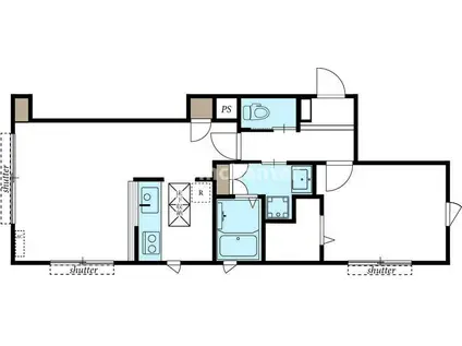 ラ・プラージュ(1LDK/1階)の間取り写真