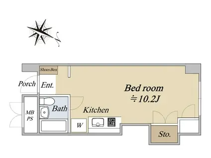西二十八丁目パークマンション(ワンルーム/3階)の間取り写真
