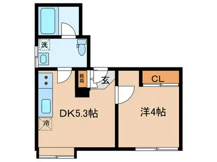 GSハイム中馬込(1DK/3階)の間取り写真