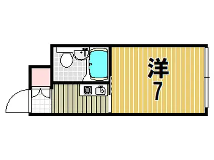 五泉ロイヤルマンション リ フ ォ ー ム 済 み(1K/2階)の間取り写真