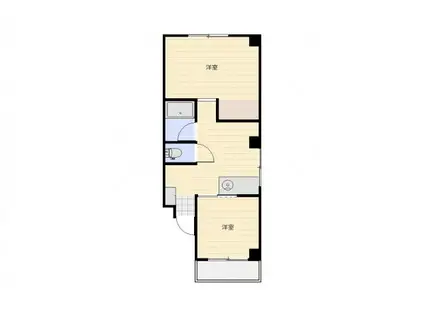 神崎ビル(2DK/3階)の間取り写真