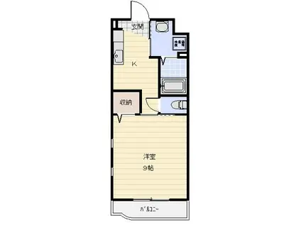 シンフォニー大園(1DK/3階)の間取り写真