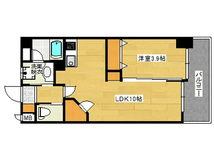 プルーム真鶴(1LDK/8階)の間取り写真