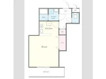 ピスケス花園(ワンルーム/1階)の間取り写真