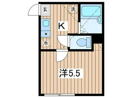 アベニーハウス(1K/2階)の間取り写真