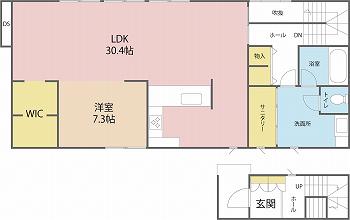 WAKASA-HOUSE(1LDK/2階)の間取り写真