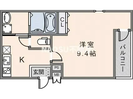 フジパレス中央長田II番館(1K/3階)の間取り写真