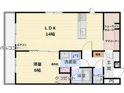 シャーメゾン プロープル(1LDK/3階)の間取り写真