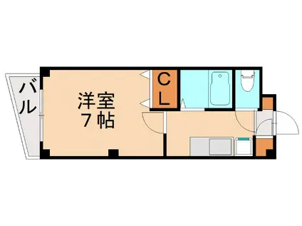 ハイツごうぐち(1K/3階)の間取り写真