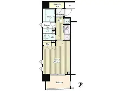 コクヨーレ日本橋(1K/6階)の間取り写真