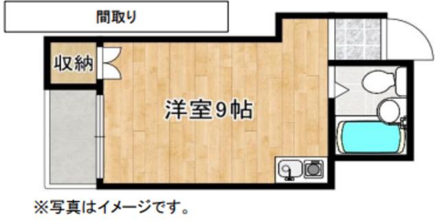 ルーチェ白鷺(ワンルーム/4階)の間取り写真