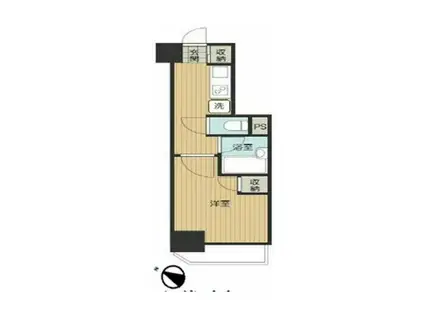 プレール渋谷松濤(1K/3階)の間取り写真