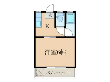 コーポマコ(1K/1階)の間取り写真
