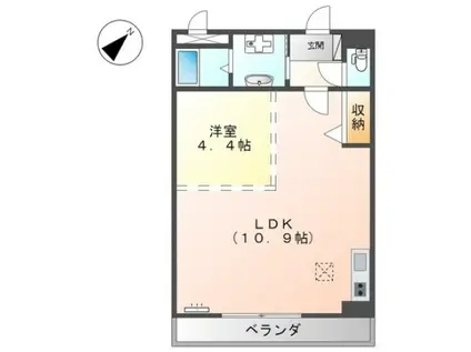 メイプルハイツA棟(2LDK/2階)の間取り写真