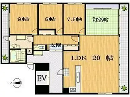 ARK21(4LDK/6階)の間取り写真