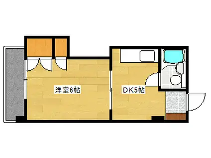 サンハイムうえだ(1DK/3階)の間取り写真