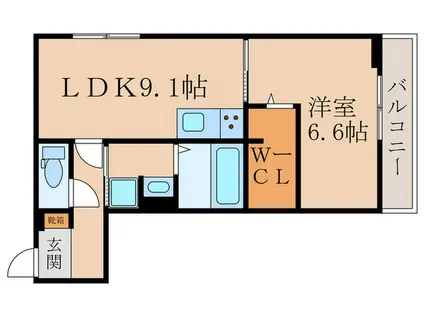 REGALO伏見(1LDK/3階)の間取り写真