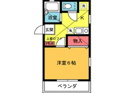 ベルエポック(1K/2階)の間取り写真