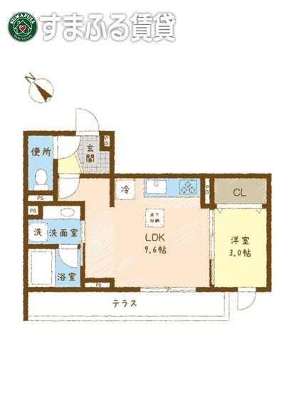 JR東海道本線 安城駅 徒歩5分 3階建 築1年(1LDK/2階)の間取り写真