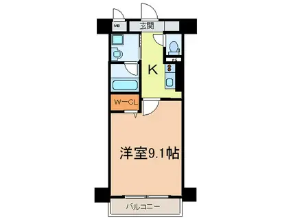 タウニィー東灘(1K/2階)の間取り写真