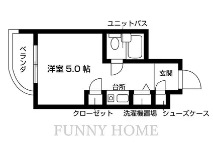 レスポワール世田谷上北沢I(ワンルーム/2階)の間取り写真