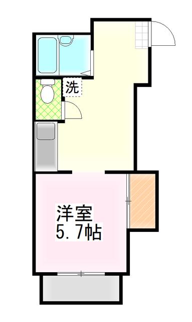 モンシャトーフジ(1K/2階)の間取り写真