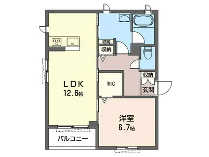 クオリスタ(1LDK/1階)の間取り写真