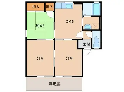 セジュール神前(3DK/1階)の間取り写真