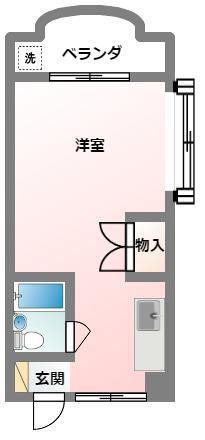 SKYBOXながた(ワンルーム/3階)の間取り写真