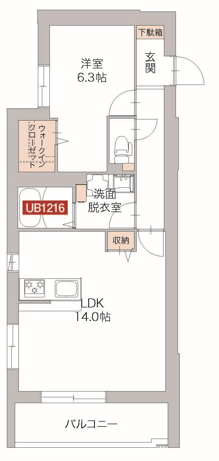 アルバ エスト(1LDK/3階)の間取り写真