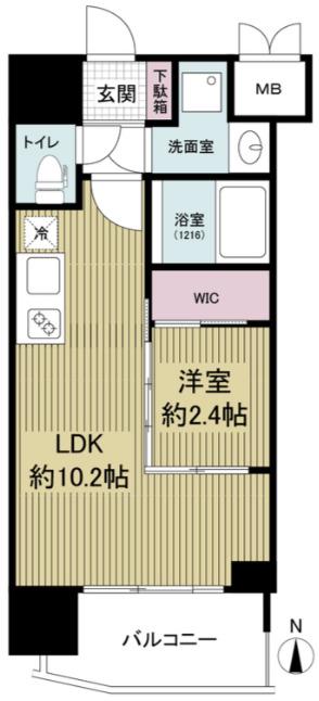 セレニテ本町東リアン(1LDK/12階)の間取り写真