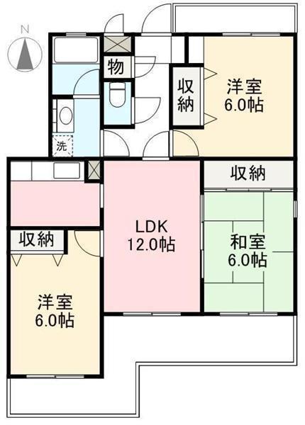 マイレーミアサミI(3LDK/3階)の間取り写真