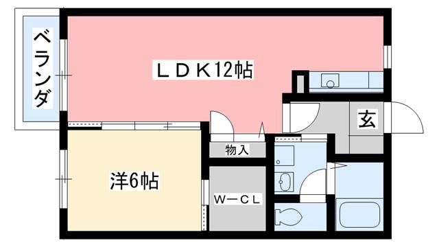 ルイ シャトー(1LDK/2階)の間取り写真