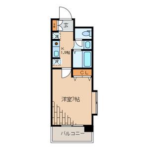 島田マインドタワー(1K/3階)の間取り写真