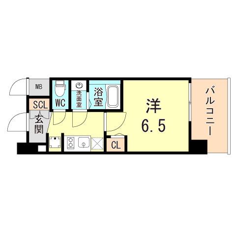 ARTIZA王子公園D.C(1K/10階)の間取り写真