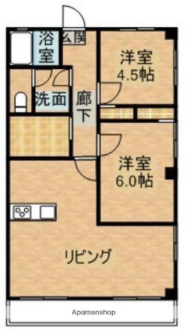 くるみはうす(2LDK/3階)の間取り写真