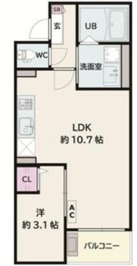 JACK TODANISHII(1LDK/3階)の間取り写真