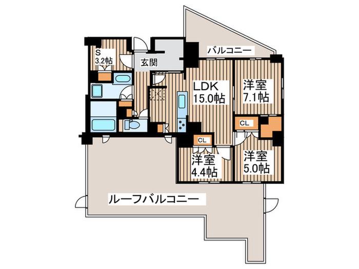 BRANZ中央林間(3SLDK/5階)の間取り写真