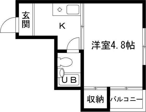 メモリアルタウンA棟(1K/3階)の間取り写真
