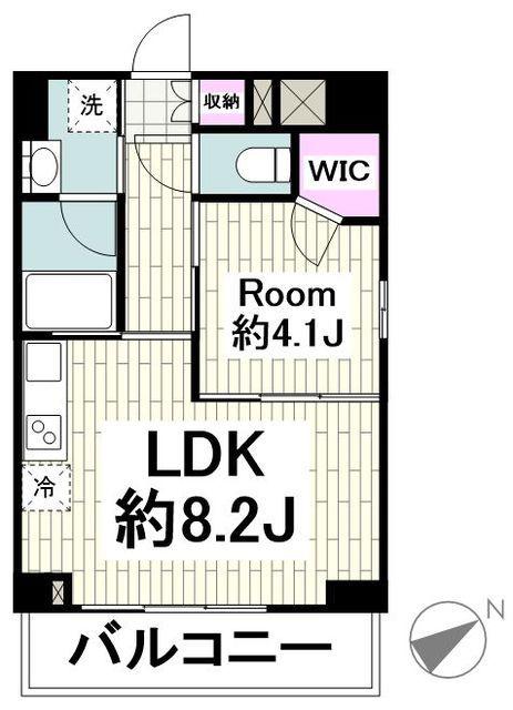 ZOOM横浜(1LDK/9階)の間取り写真