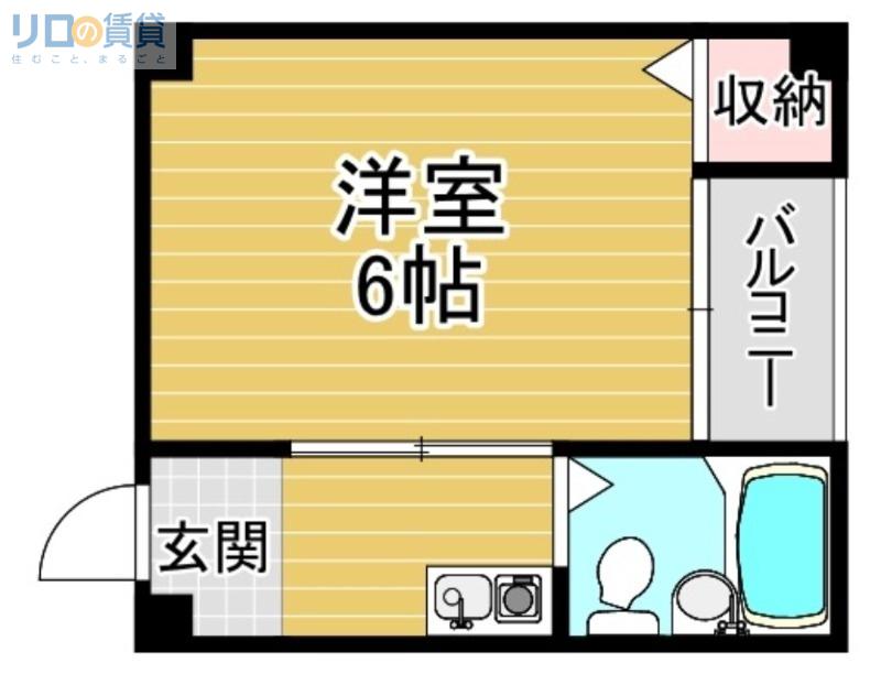 メゾンロレアール(1K/2階)の間取り写真