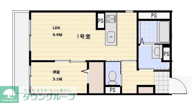 ラフィーネ奥池(1LDK/3階)の間取り写真