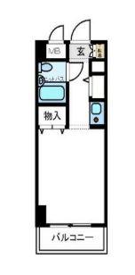 日興パレス伊勢佐木町北パートIII(1K/1階)の間取り写真
