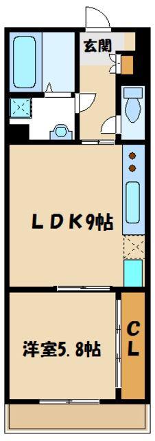 リブリ・YUFU(1LDK/3階)の間取り写真